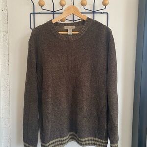 Vintage 90’s Chenille Crewneck Sweater in Rich Brown